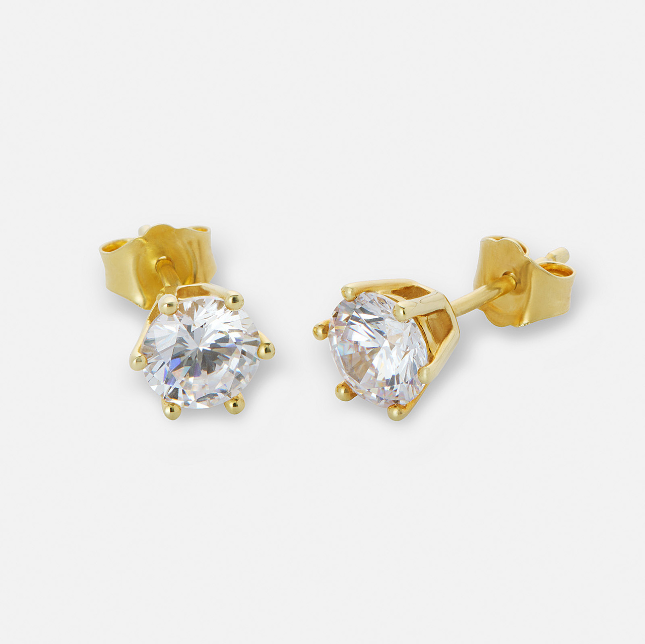Diamond Studs Six prongs Classique