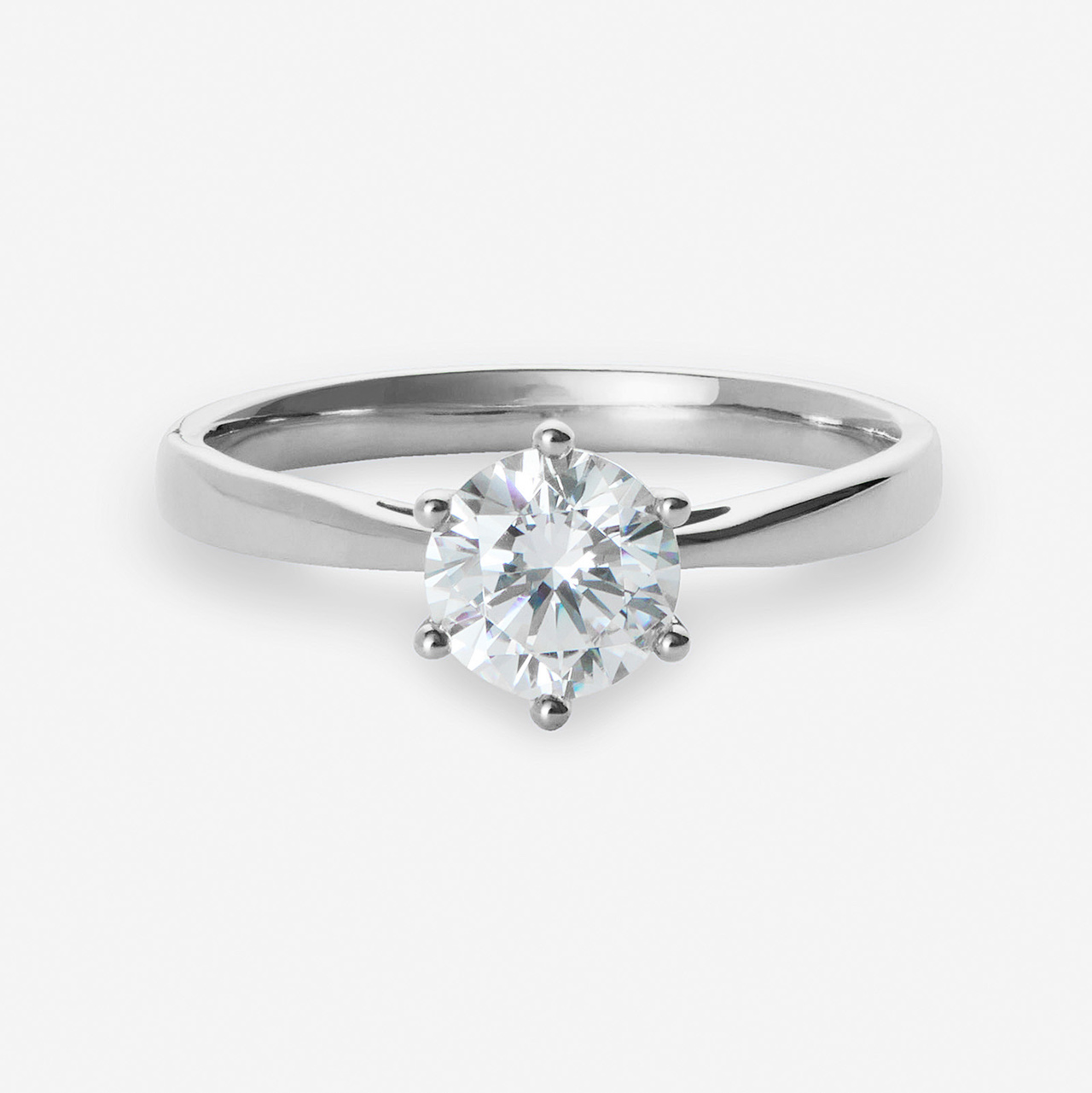 Solitärring sex klor Classique