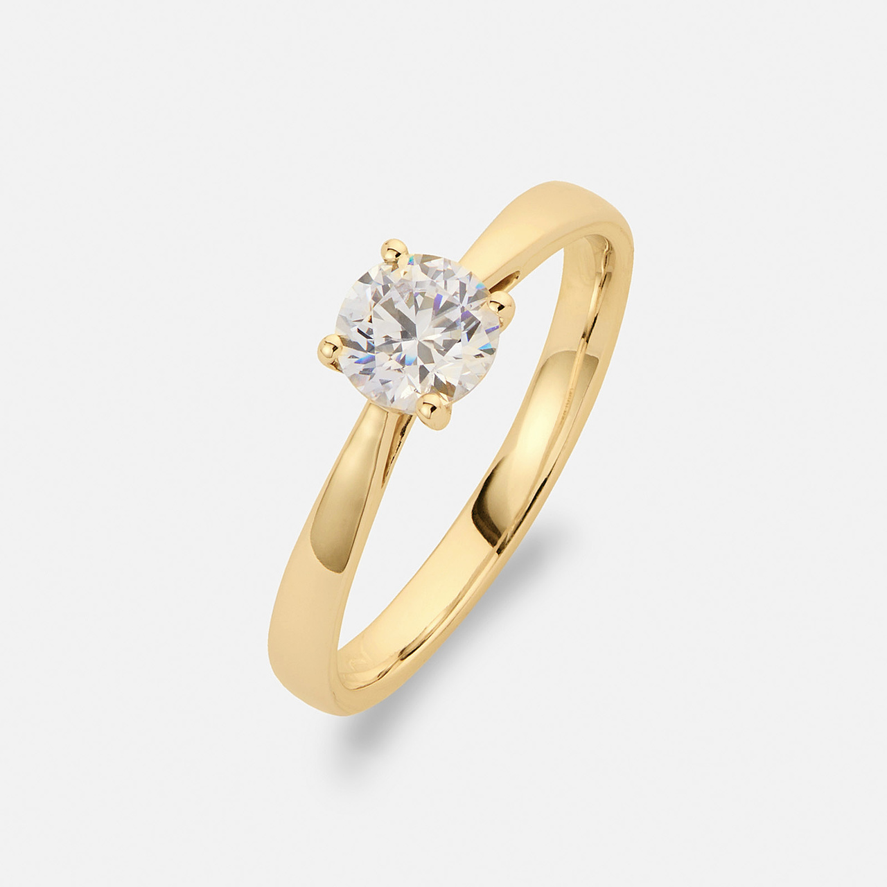 Solitaire ring four claws Classique
