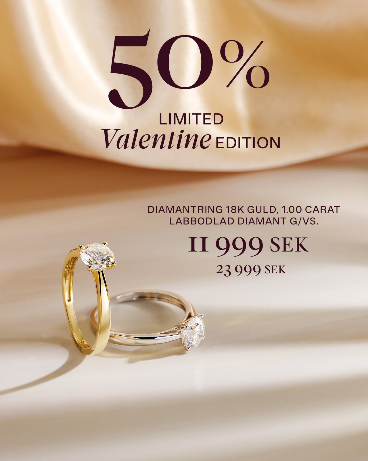 50% Solitaire ring Limited Edition